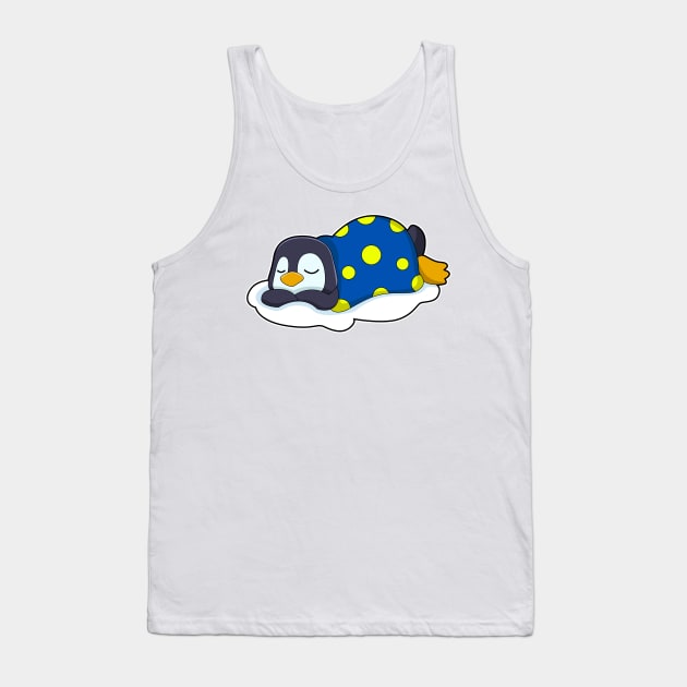 Penguin at Sleeping with Blanket Tank Top by Markus Schnabel